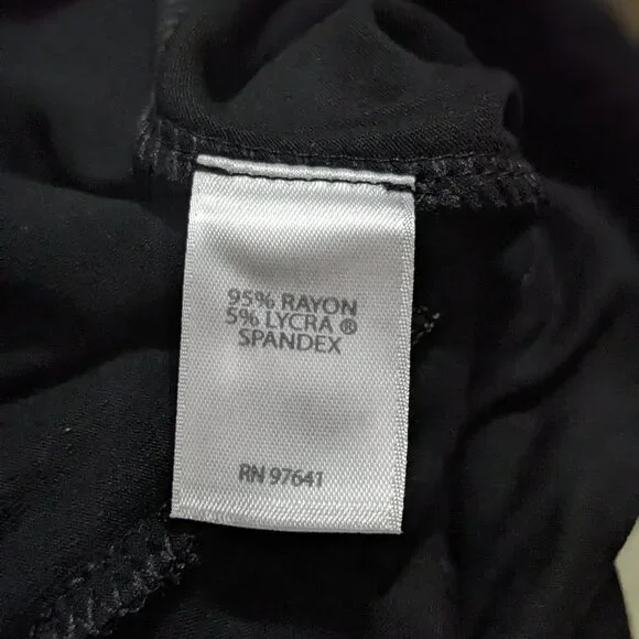 NWT J. Jill Wearever Collection Black Floral Pants Wide Leg Cropped Size Large - Picture 13 of 13